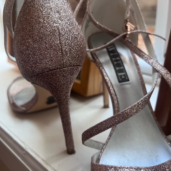 Pink/Rose Gold Sparkly Stilettos - Picture 3 of 5